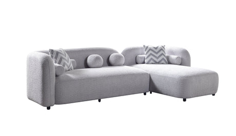 Liva Gray Boucle RAF 110" Sectional from Nova Furniture - Luna Furniture