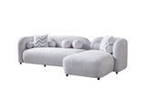 Liva Gray Boucle RAF 110" Sectional from Nova Furniture - Luna Furniture