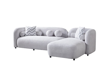 Liva Gray Boucle RAF 110" Sectional from Nova Furniture - Luna Furniture