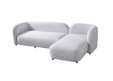 Liva Gray Boucle RAF 110" Sectional from Nova Furniture - Luna Furniture