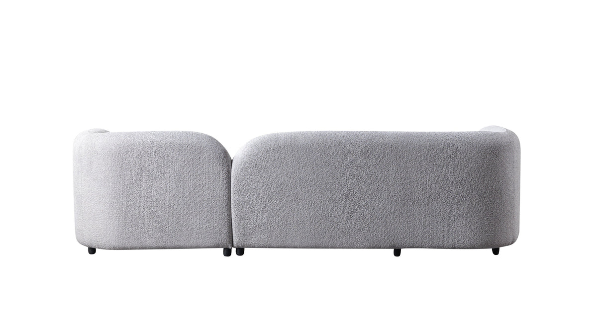 Liva Gray Boucle RAF 110" Sectional from Nova Furniture - Luna Furniture
