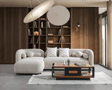 Liva Sand Boucle LAF 110" Sectional from Nova Furniture - Luna Furniture