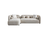 Liva Sand Boucle LAF 110" Sectional from Nova Furniture - Luna Furniture