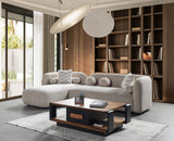 Liva Sand Boucle LAF 110" Sectional from Nova Furniture - Luna Furniture