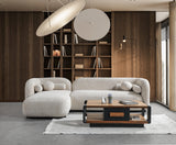 Liva Sand Boucle LAF 110" Sectional from Nova Furniture - Luna Furniture