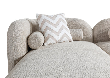 Liva Sand Boucle LAF 110" Sectional from Nova Furniture - Luna Furniture