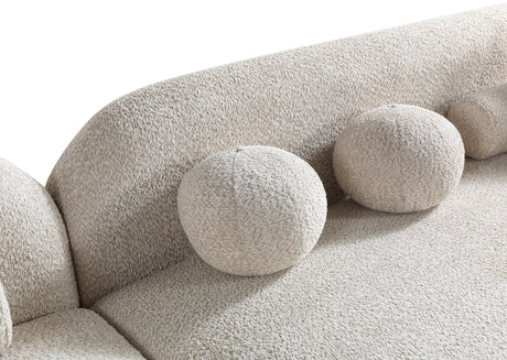 Liva Sand Boucle LAF 110" Sectional from Nova Furniture - Luna Furniture