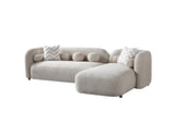 Liva Sand Boucle RAF 110" Sectional from Nova Furniture - Luna Furniture