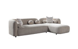 Liva Sand Boucle RAF 110" Sectional from Nova Furniture - Luna Furniture