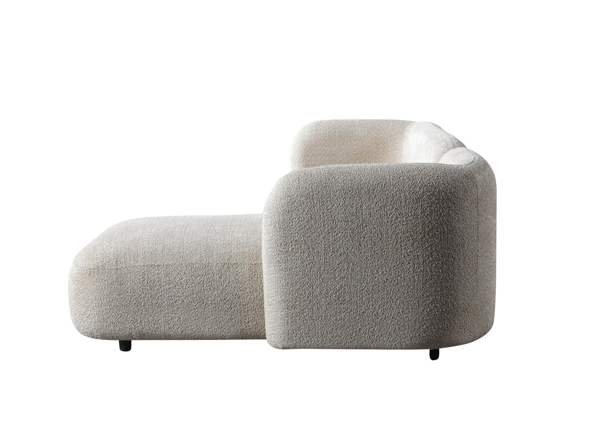 Liva Sand Boucle RAF 110" Sectional from Nova Furniture - Luna Furniture