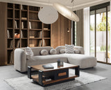 Liva Sand Boucle RAF 110" Sectional from Nova Furniture - Luna Furniture