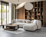 Liva Sand Boucle RAF 110" Sectional from Nova Furniture - Luna Furniture