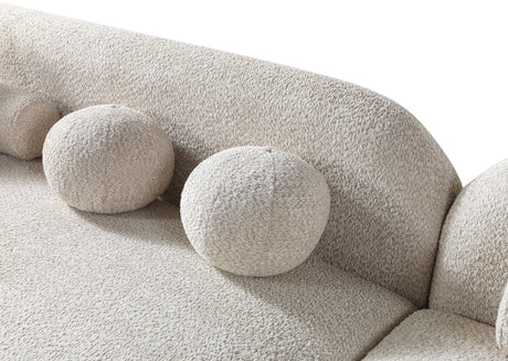 Liva Sand Boucle RAF 110" Sectional from Nova Furniture - Luna Furniture