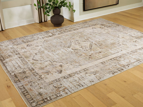 Livdon Brown/Beige/Gray Washable Large Rug from Ashley Furniture - Luna Furniture