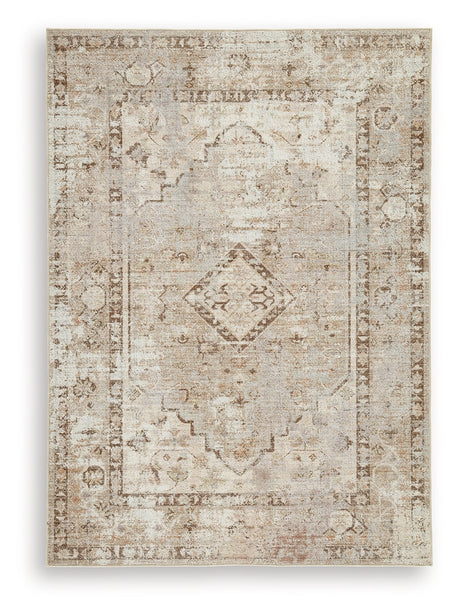 Livdon Brown/Beige/Gray Washable Medium Rug from Ashley - Luna Furniture
