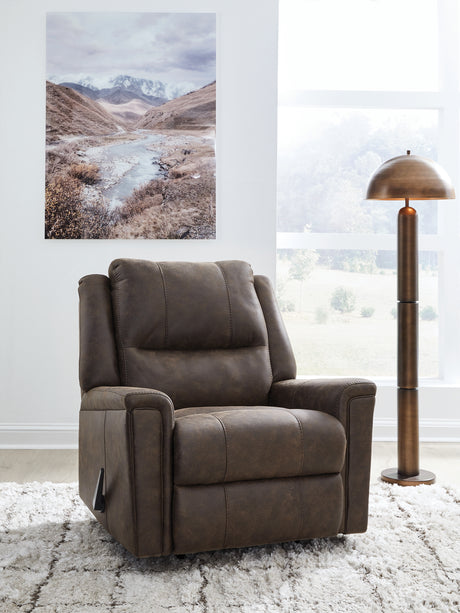 Lixtowel Walnut Recliner from Ashley - Luna Furniture