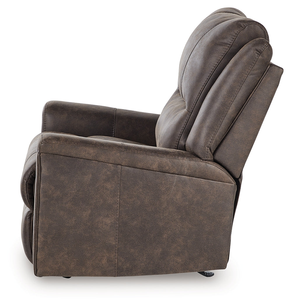 Lixtowel Walnut Recliner from Ashley - Luna Furniture