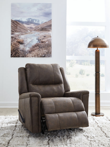 Lixtowel Walnut Recliner from Ashley - Luna Furniture