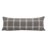 The Not So Basic 34" Essential Lumbar Pillow in Livesmart Walden Smoke, Livesmart Machale-Ivory Piping, Set of 2 from Essentials For Living - Luna Furniture