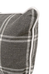 The Not So Basic 34" Essential Lumbar Pillow in Livesmart Walden Smoke, Livesmart Machale-Ivory Piping, Set of 2 from Essentials For Living - Luna Furniture