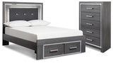 Lodanna Full Upholstered Panel Storage Bed and Chest from Ashley Furniture - Luna Furniture