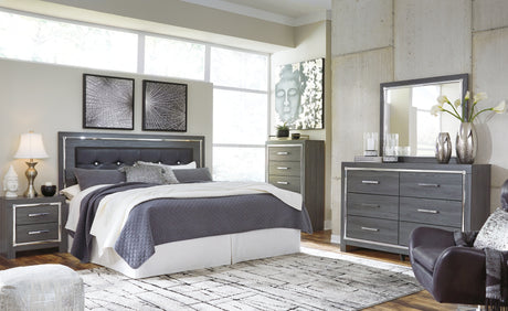 Lodanna Gray King/Cal King Panel Headboard, Dresser and Nightstand from Ashley - Luna Furniture