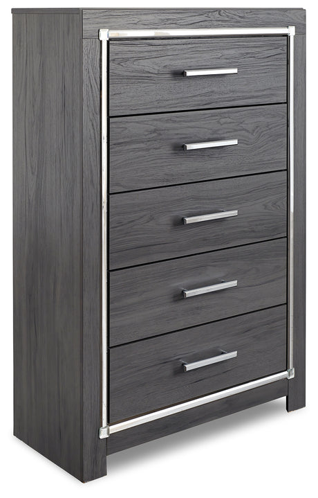Lodanna Gray King Storage Bed, Chest and 2 Nightstands from Ashley - Luna Furniture