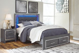 Lodanna Gray Queen Storage Bed, Chest and Nightstand from Ashley - Luna Furniture