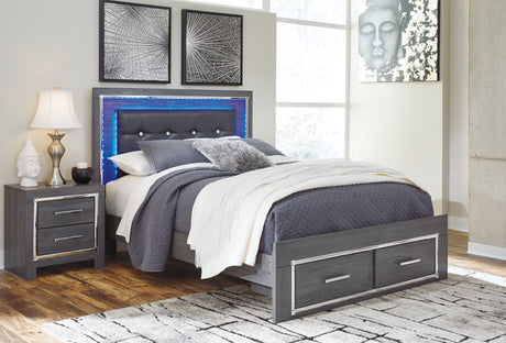 Lodanna Gray Queen Storage Bed, Chest and Nightstand from Ashley - Luna Furniture