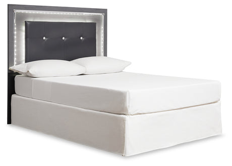 Lodanna Gray King/California King Upholstered Panel Headboard Bed with Mirrored Dresser and 2 Nightstands from Ashley Furniture - Luna Furniture
