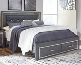 Lodanna King Panel Storage Bed, Chest and 2 Nightstands from Ashley - Luna Furniture