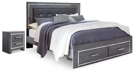 Lodanna King Storage Bed and Nightstand from Ashley Furniture - Luna Furniture