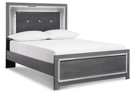 Lodanna Gray Queen Panel Bed with Mirrored Dresser and 2 Nightstands from Ashley Furniture - Luna Furniture