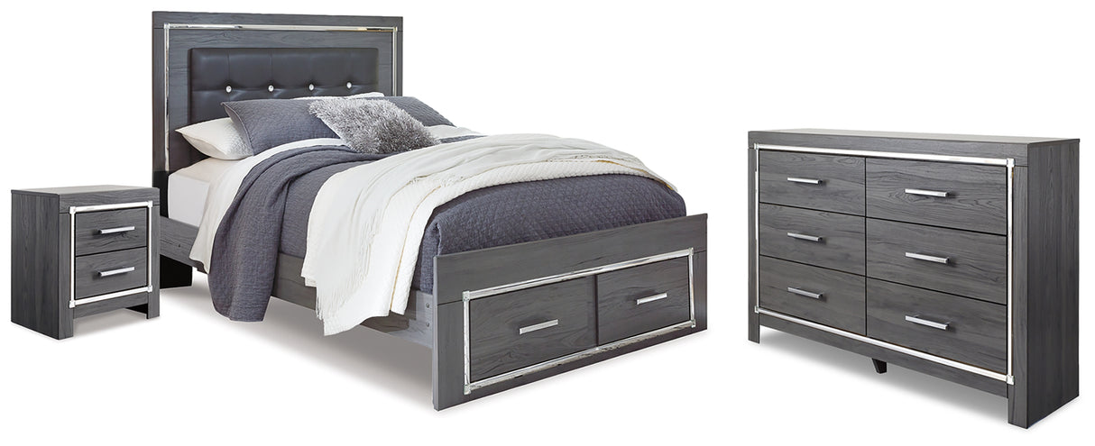 Lodanna Queen Storage Bed, Dresser and Nightstand from Ashley - Luna Furniture