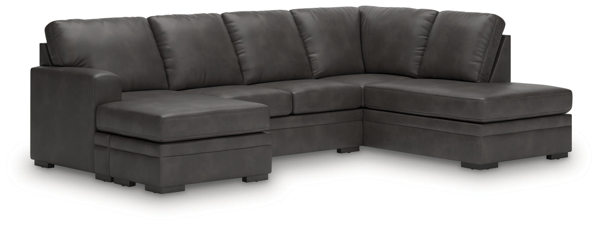 Lofton-Pike Shadow 2-Piece RAF Chaise Sectional from Ashley - Luna Furniture