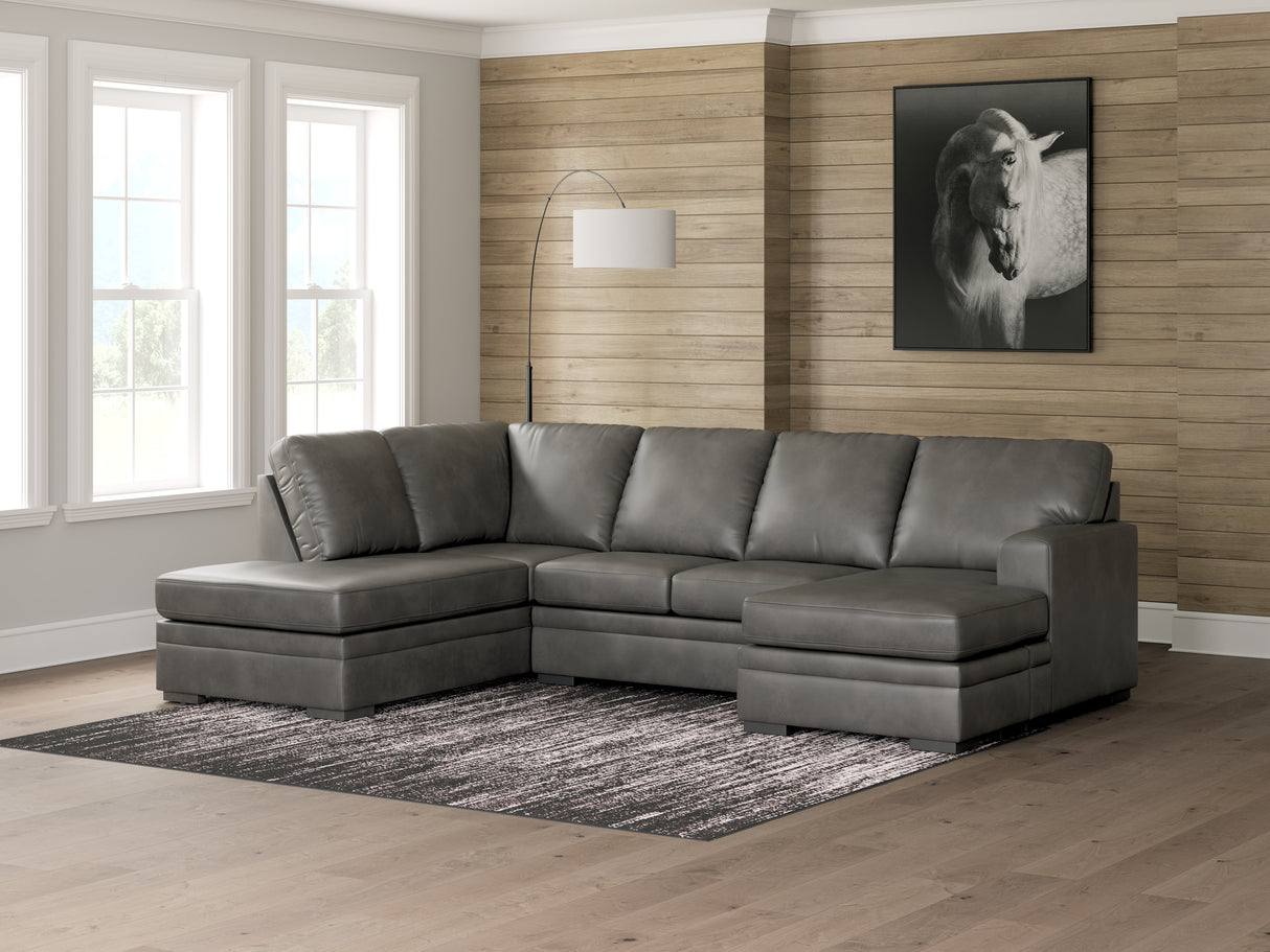 Lofton-Pike Shadow 2-Piece LAF Chaise Sectional from Ashley - Luna Furniture