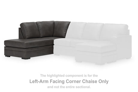 Lofton-Pike Shadow Left-Arm Facing Corner Chaise from Ashley - Luna Furniture