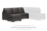 Lofton-Pike Shadow Left-Arm Facing Sofa Chaise from Ashley - Luna Furniture