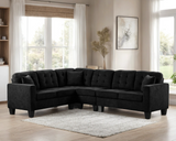 Logan Black Reversible Sectional from Happy Homes - Luna Furniture