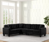 Logan Black Reversible Sectional from Happy Homes - Luna Furniture