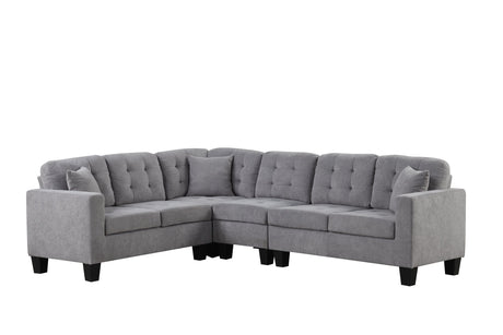 Logan Gray Reversible Sectional from Happy Homes - Luna Furniture