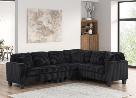 Logan Onyx Reversible Sectional from Happy Homes - Luna Furniture