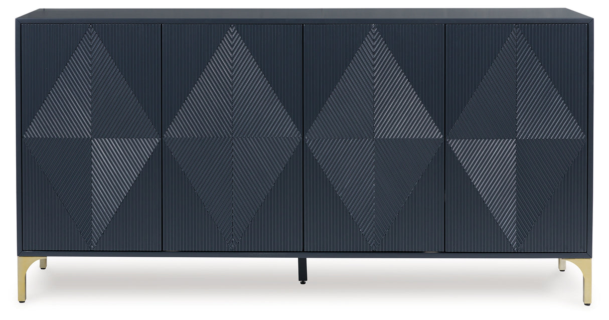 Loirwick Dark Blue Accent Cabinet from Ashley - Luna Furniture