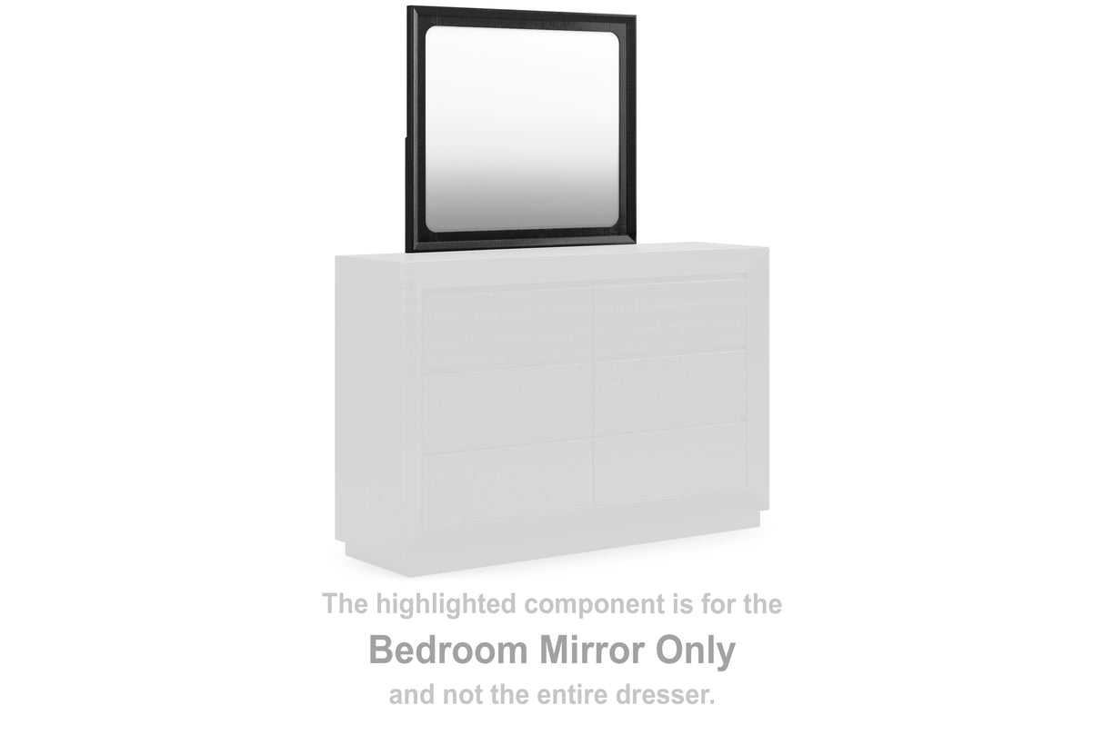 Londer Black Bedroom Mirror (Mirror Only) from Ashley - Luna Furniture