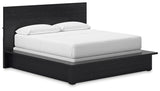 Londer Black California King Panel Bed from Ashley - Luna Furniture