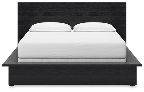Londer Black California King Panel Bed from Ashley - Luna Furniture