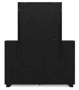 Londer Black Dresser and Mirror from Ashley - Luna Furniture