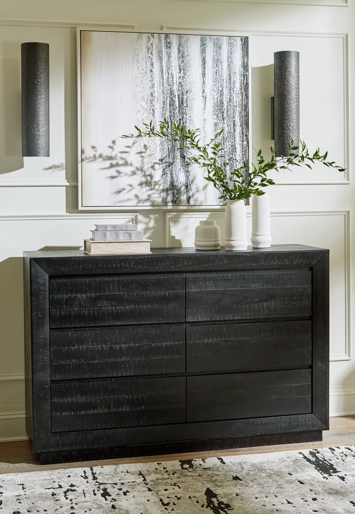 Londer Black Dresser from Ashley - Luna Furniture