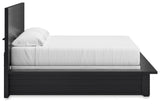 Londer Black King Panel Bed from Ashley - Luna Furniture