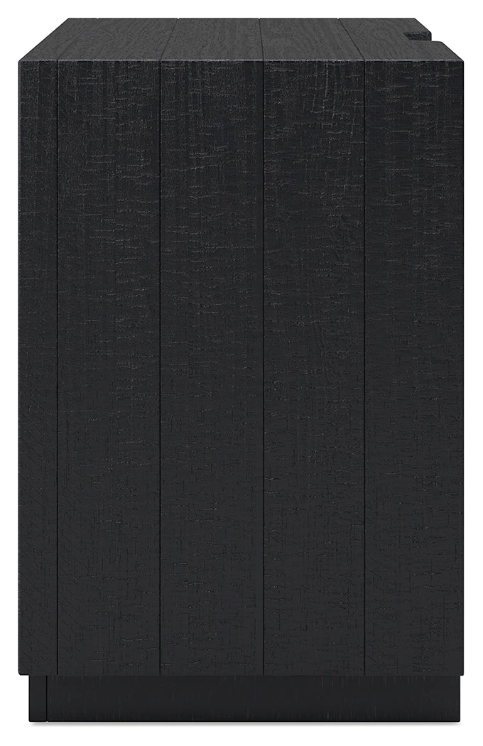 Londer Black Nightstand from Ashley - Luna Furniture